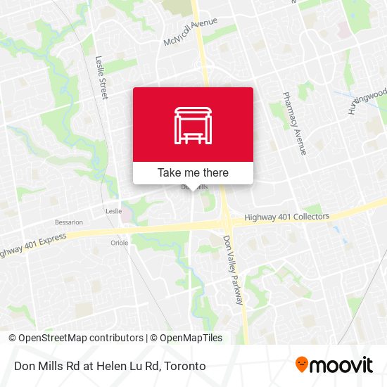 Don Mills Rd at Helen Lu Rd map