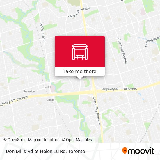 Don Mills Rd at Helen Lu Rd map