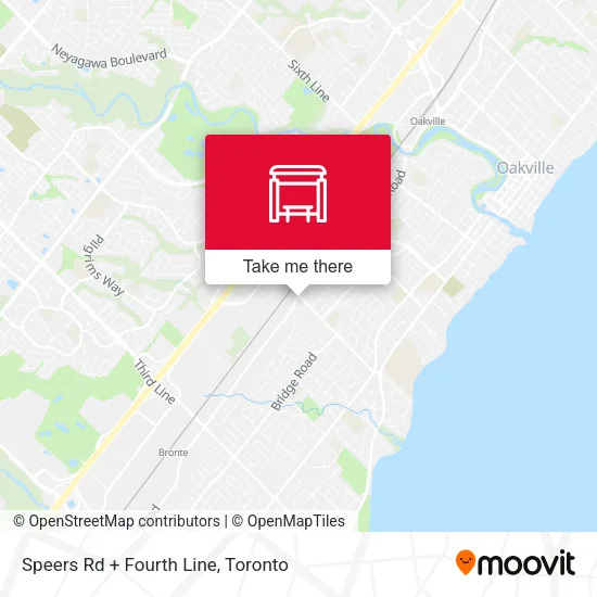 Speers Rd + Fourth Line map