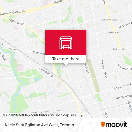 Keele St at Eglinton Ave West map