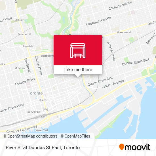 River St at Dundas St East map
