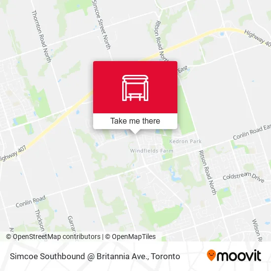 Simcoe Southbound @ Britannia Ave. plan