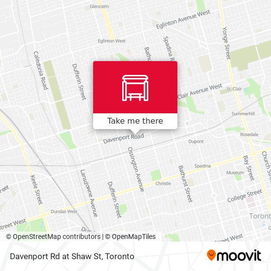 Davenport Rd at Shaw St map