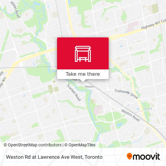 Weston Rd at Lawrence Ave West map