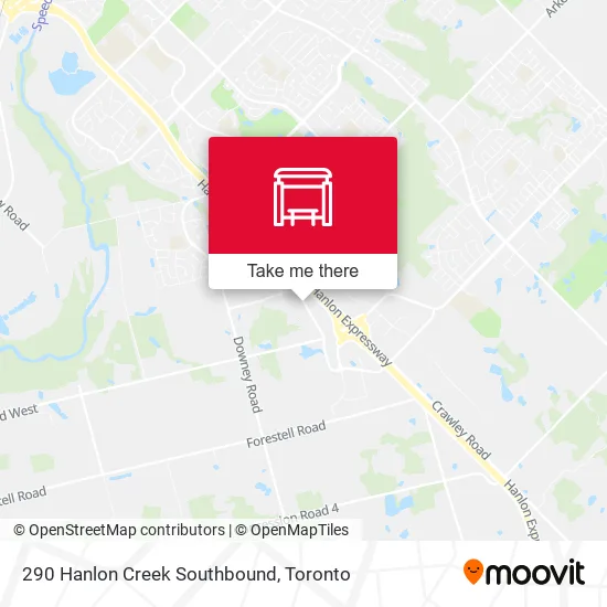 290 Hanlon Creek Southbound map