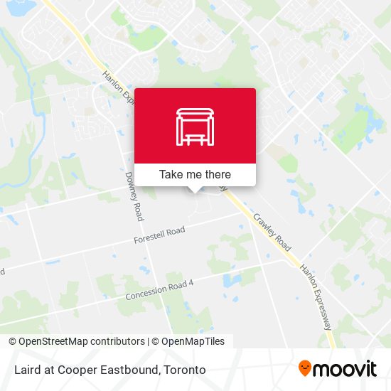 Laird at Cooper Eastbound map
