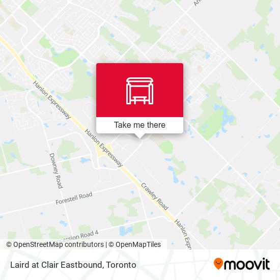 Laird at Clair Eastbound map