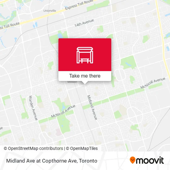 Midland Ave at Copthorne Ave map