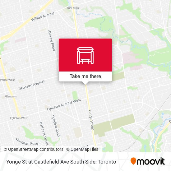 Yonge St at Castlefield Ave South Side map