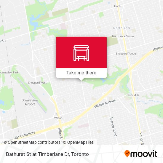Bathurst St at Timberlane Dr map