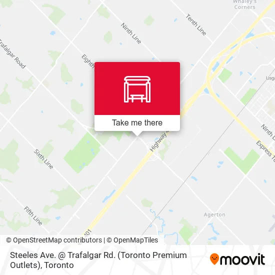 Steeles Ave. @ Trafalgar Rd. (Toronto Premium Outlets) map