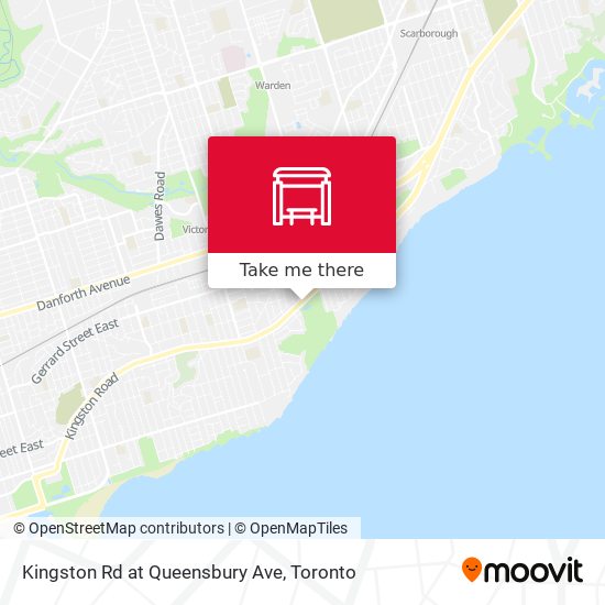 Kingston Rd at Queensbury Ave map