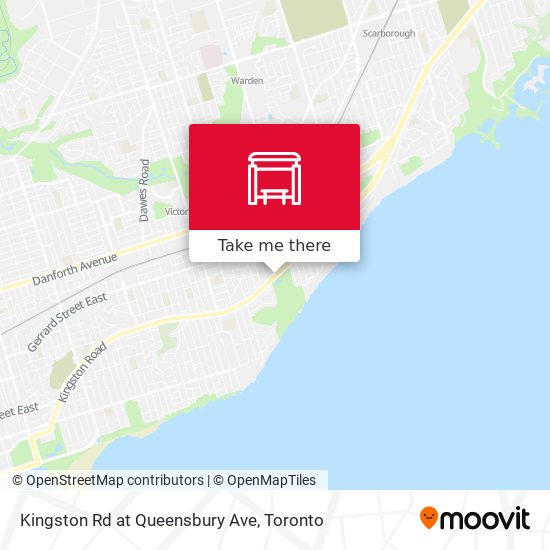 Kingston Rd at Queensbury Ave map