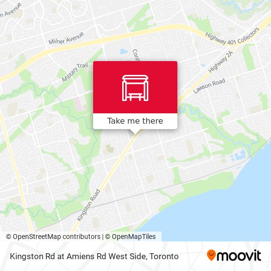 Kingston Rd at Amiens Rd West Side map