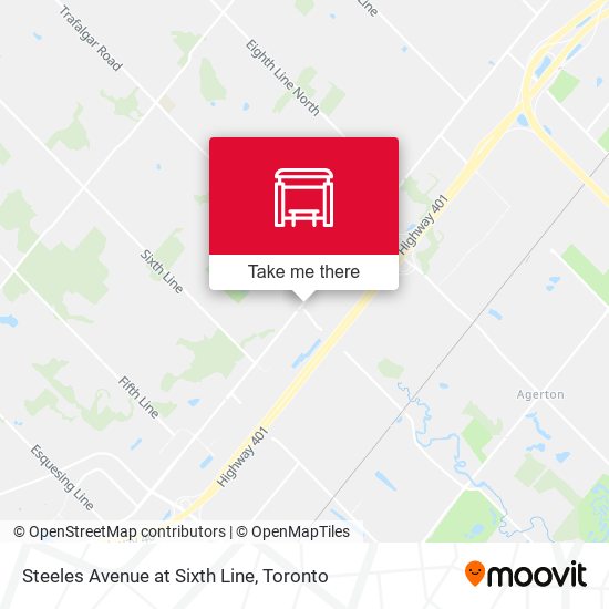 Steeles Avenue at Sixth Line map