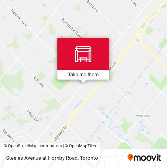 Steeles Avenue at Hornby Road map