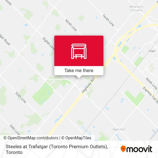 Steeles at Trafalgar (Toronto Premium Outlets) map