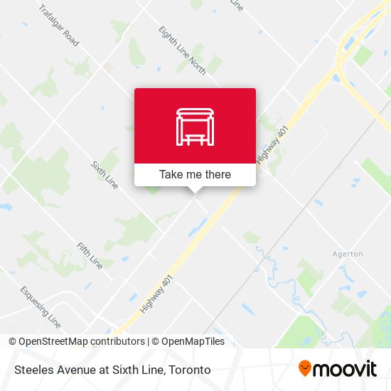 Steeles Avenue at Sixth Line map