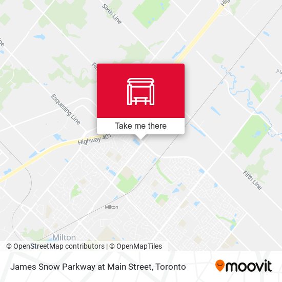 James Snow Parkway at Main Street map