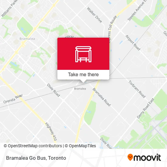 Bramalea Go Bus map