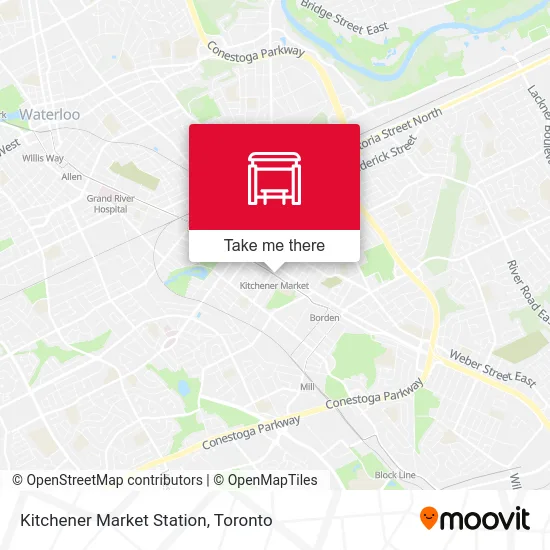 Kitchener Market Station map