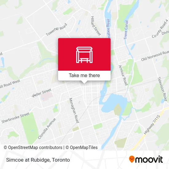 Simcoe at Rubidge map