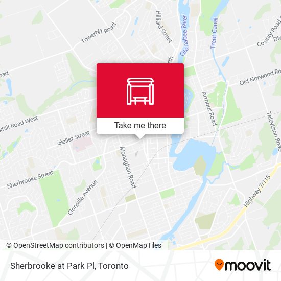 Sherbrooke at Park Pl map