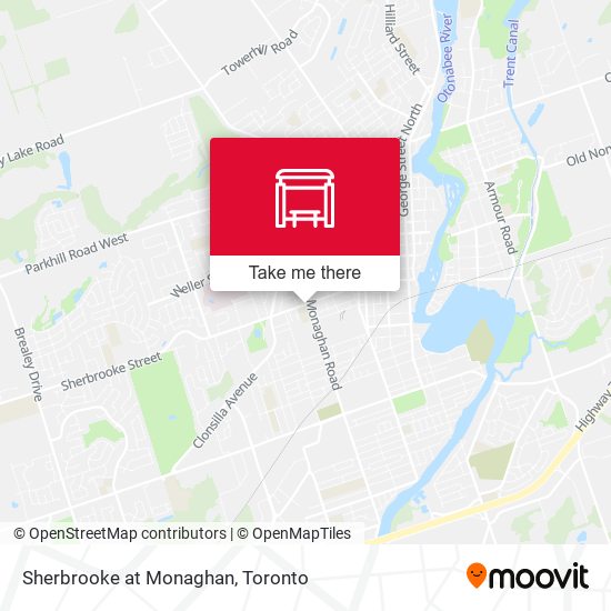 Sherbrooke at Monaghan map