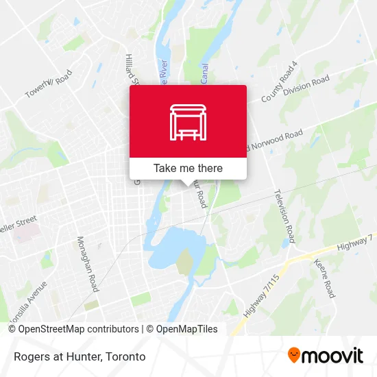 Rogers at Hunter map