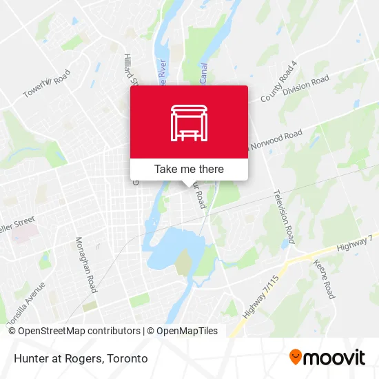 Hunter at Rogers map