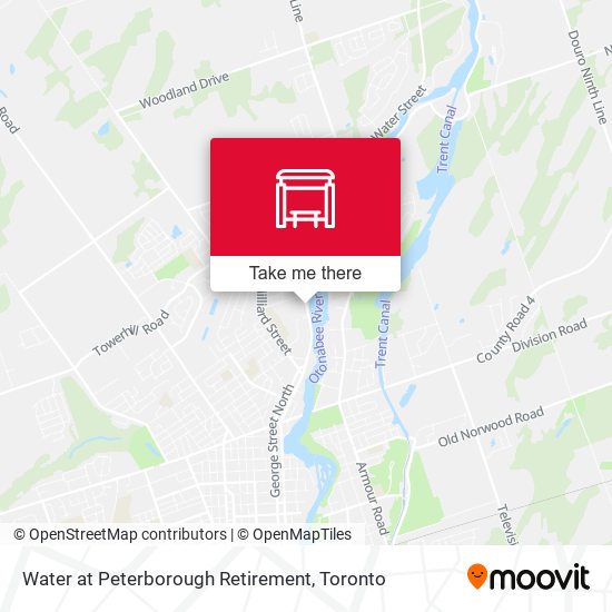 Water at Peterborough Retirement map