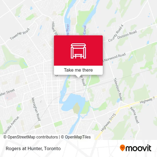 Rogers at Hunter map