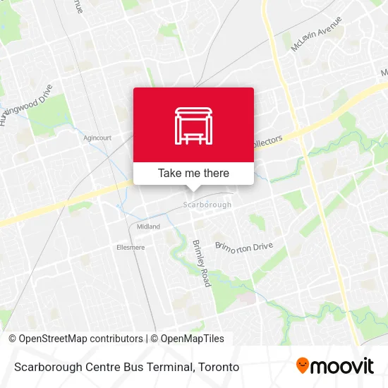 Scarborough Centre Bus Terminal map
