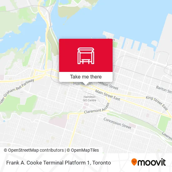 Frank A. Cooke Terminal Platform 1 map