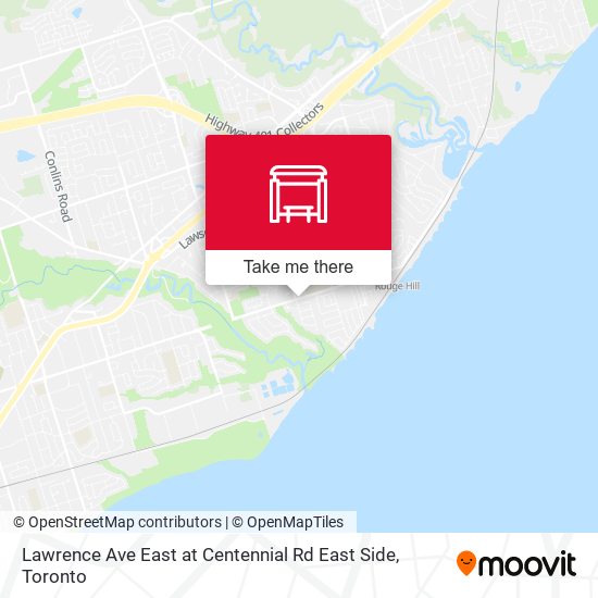Lawrence Ave East at Centennial Rd East Side map