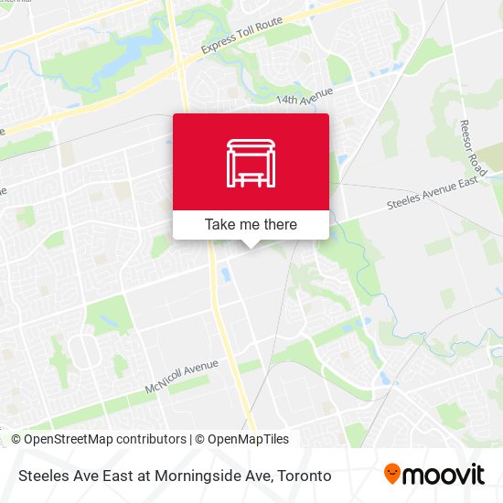 Steeles Ave East at Morningside Ave map