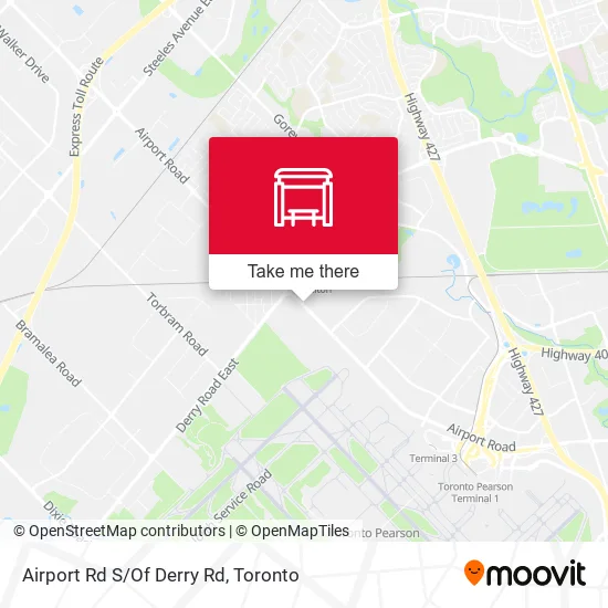 Airport Rd S/Of Derry Rd map