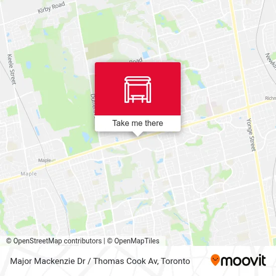 Major Mackenzie Dr / Thomas Cook Av map