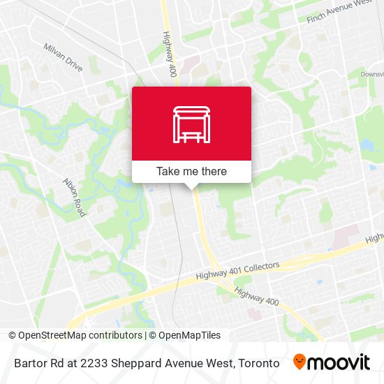 Bartor Rd at 2233 Sheppard Avenue West map