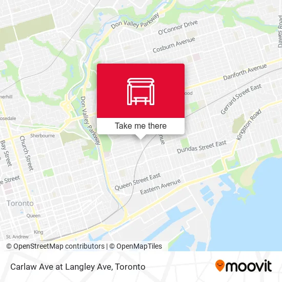 Carlaw Ave at Langley Ave map
