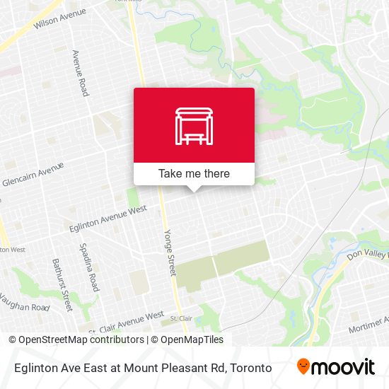 Eglinton Ave East at Mount Pleasant Rd map