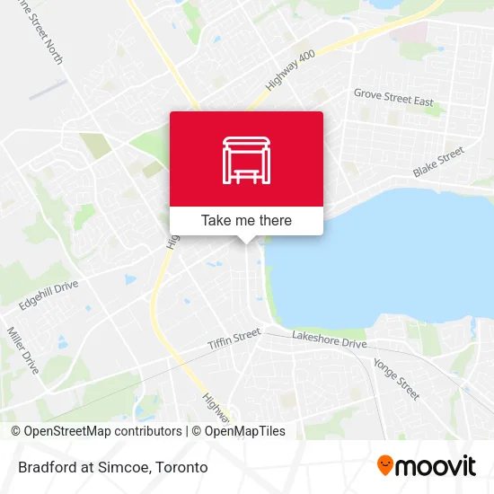 Bradford at Simcoe map