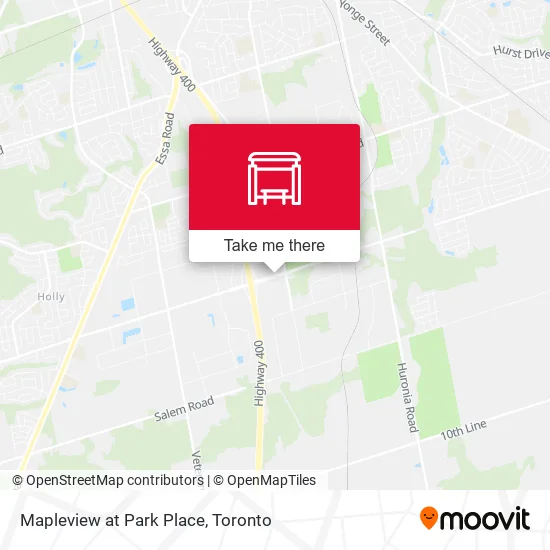 Mapleview at Park Place map