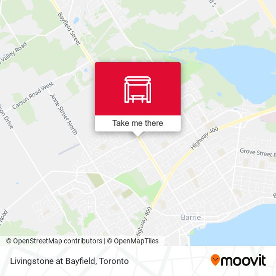 Livingstone at  Bayfield map