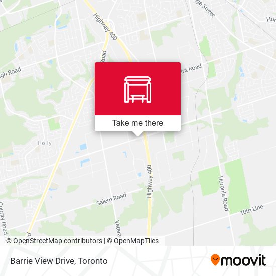 Barrie View Drive map