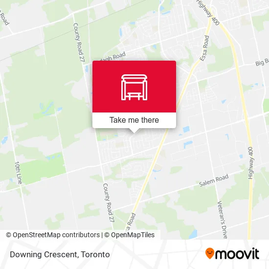 Downing Crescent map