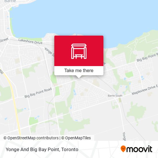 Yonge And Big Bay Point map