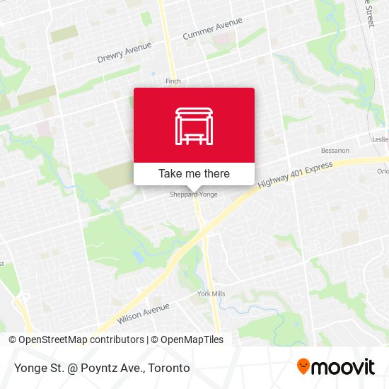 Yonge St. @ Poyntz Ave. map