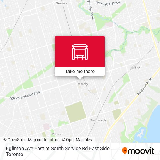 Eglinton Ave East at South Service Rd East Side map