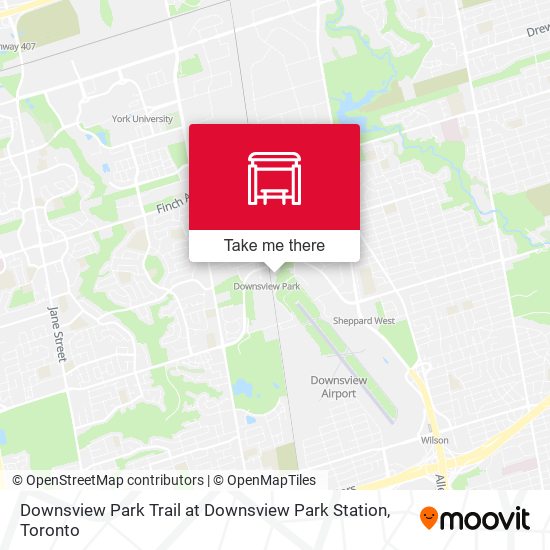 Downsview Park Trail at Downsview Park Station map